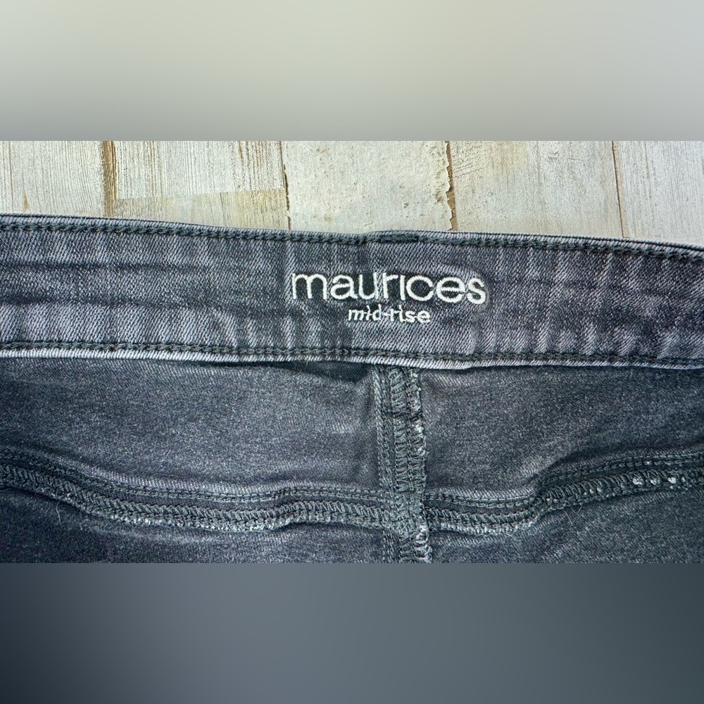 Women's M Jeans by Maurices mid-rise bootcut black jeans size 16R - Picture 4 of 11
